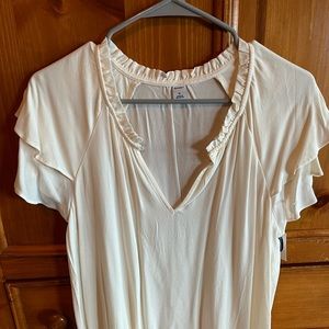 Cream rayon blouse...new with tags